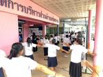 กิจกรรมเคารพธงชาติ สวดมนต์ไหว้พระ ร้องเพลงสดุดีมหาราชา สดุดี