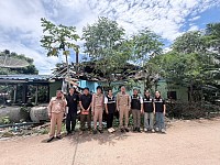 ลงพื้นที่สำรวจบ้านเรือนประชาชนประสพวาตภัย บ้านเลขที่ ๔๖ หมู่